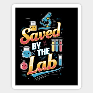 Saved by The Lab-Cute Retro Lab week Magnet